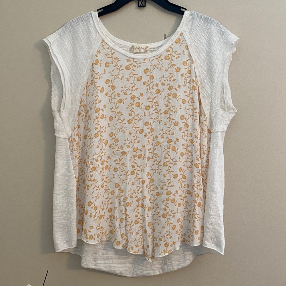 Altar’d State mixed media yellow top